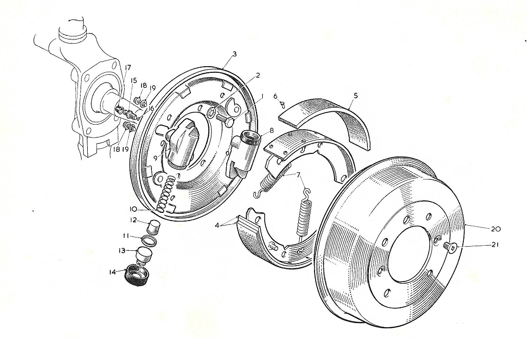 Front Brakes, Schematic View Classic American Parts